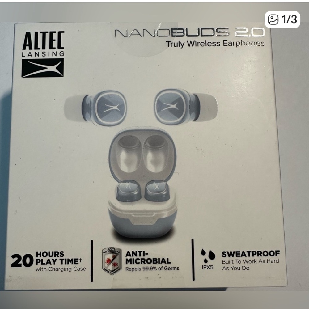 🎧 Altec Lansing NanoBuds 2.0 True Wireless Earbuds Bluetooth IPX5 Sweatproof NWT